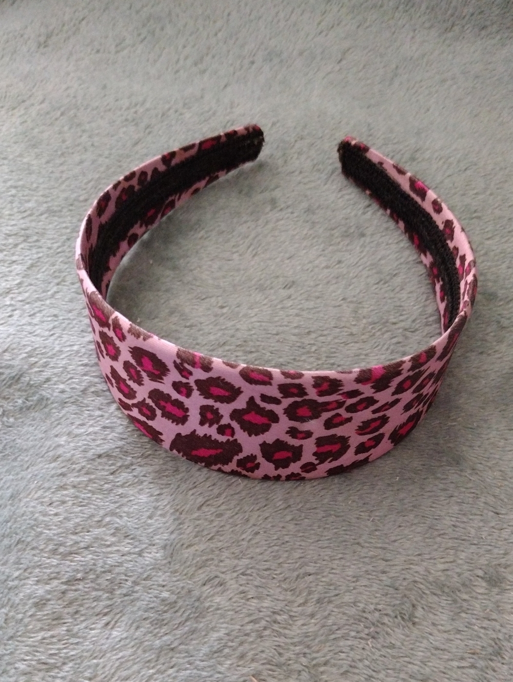 Pink Leopard Print Padded Headband